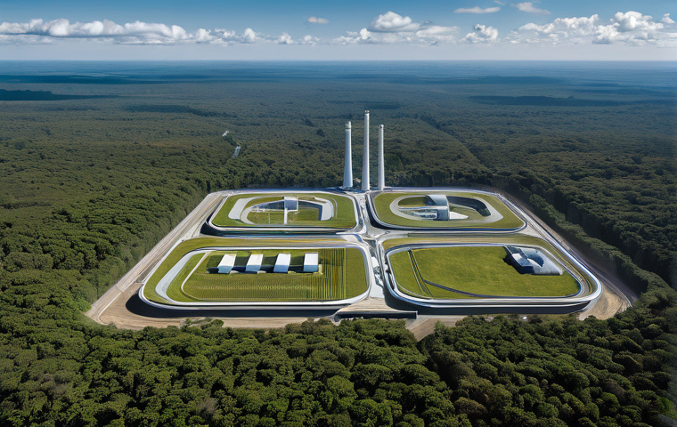 기상조절 기술의 발전 동향 - **Prompt:** An imaginative, high-altitude perspective of Earth, depicting a visionary solar geoengin...