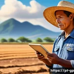 기상조절 기술의 효과적인 홍보 전략 - A detailed digital illustration of a Brazilian Northeast rural farmer wearing casual work clothes an...