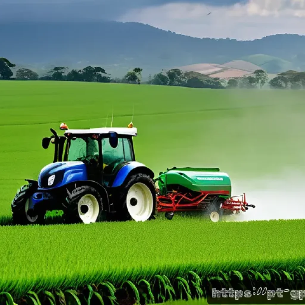 기상조절 기술과 기후 정책의 통합 - A vibrant Brazilian agricultural landscape during a cloud seeding experiment: expansive farmland wit...